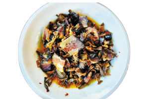 干豆角蒸腊肉